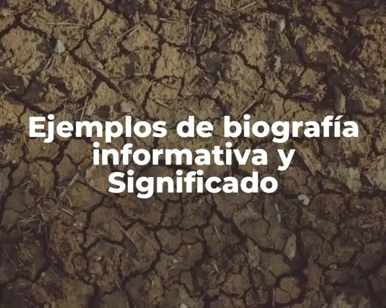 Ejemplos de biografía informativa y Significado