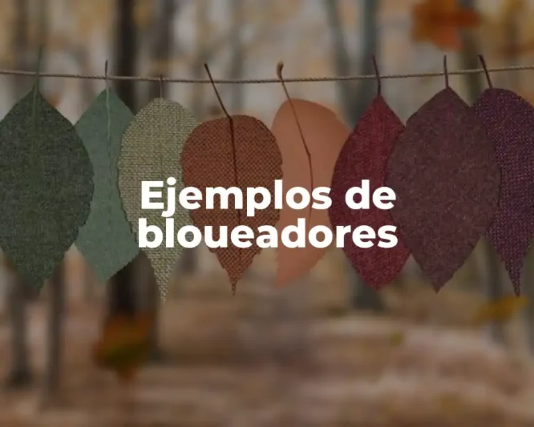 Ejemplos de bloueadores