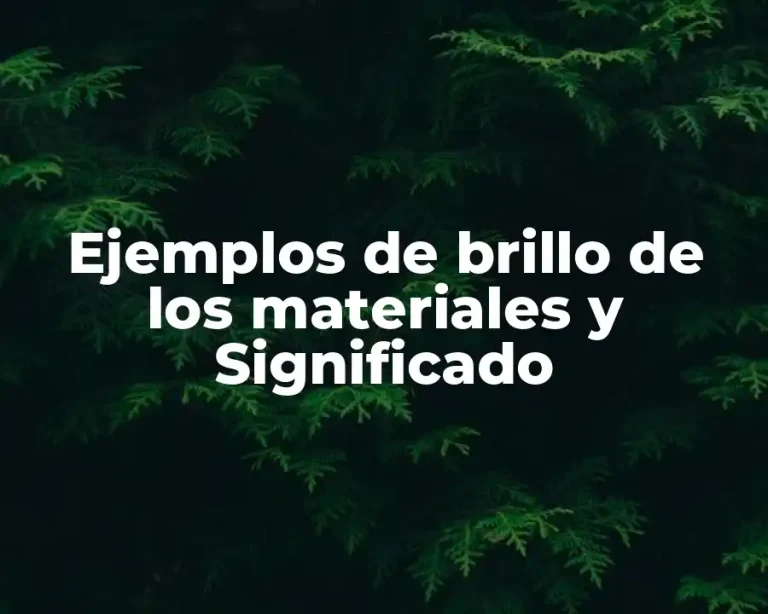 Ejemplos de brillo de los materiales y Significado