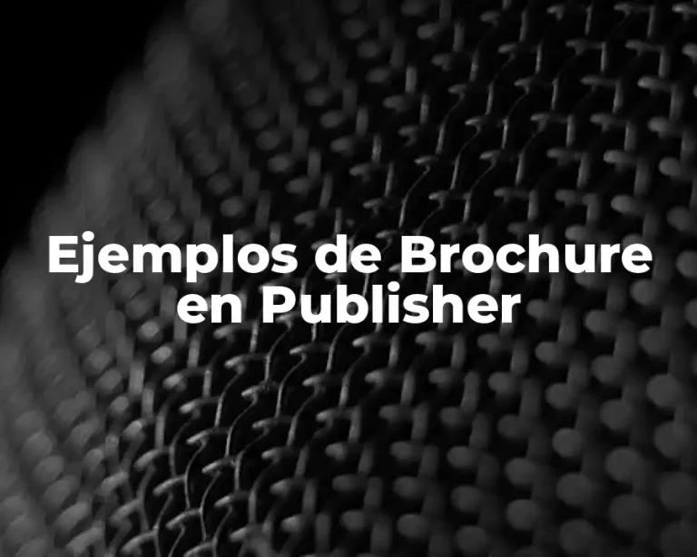 Ejemplos de Brochure en Publisher