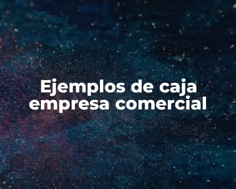 Ejemplos de caja empresa comercial