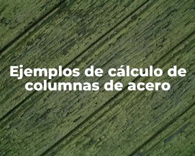 Ejemplos de cálculo de columnas de acero