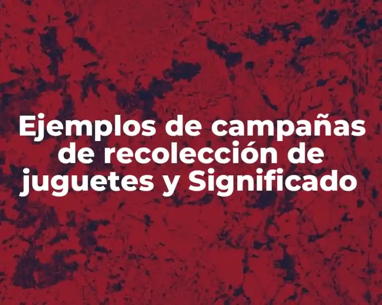 Ejemplos de campañas de recolección de juguetes y Significado