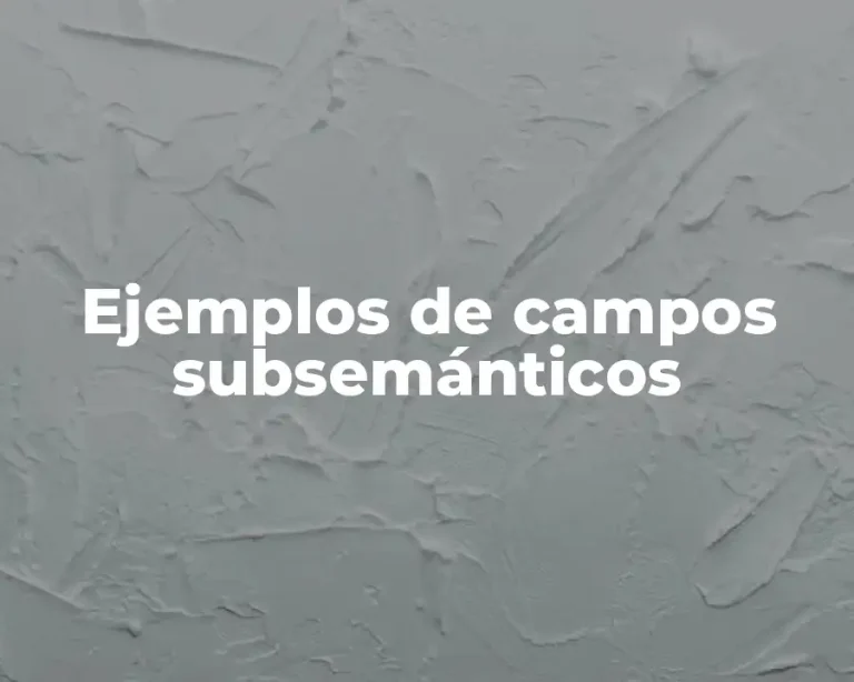 Ejemplos de campos subsemánticos