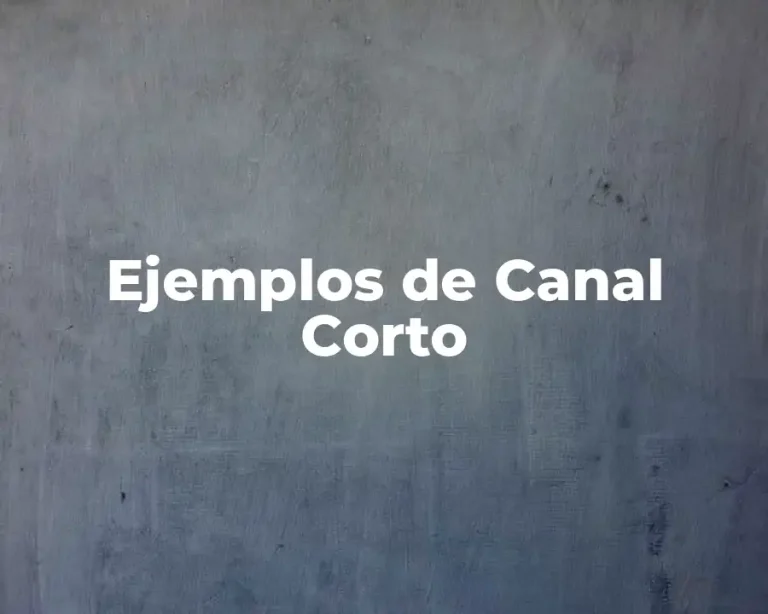Ejemplos de Canal Corto