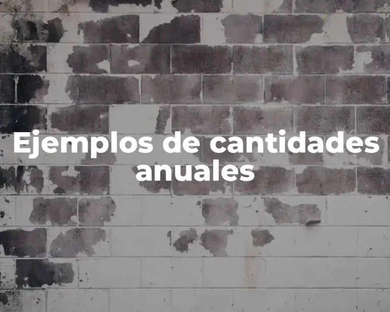 Ejemplos de cantidades anuales