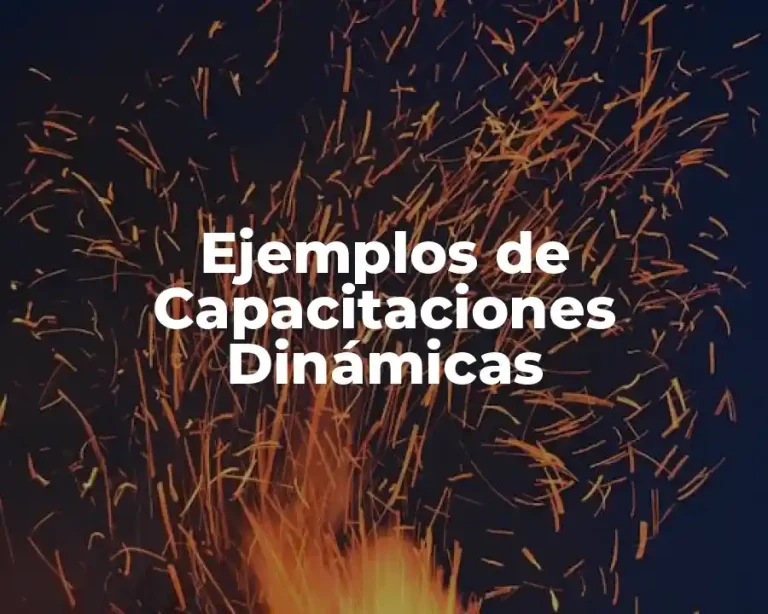 Ejemplos de Capacitaciones Dinámicas