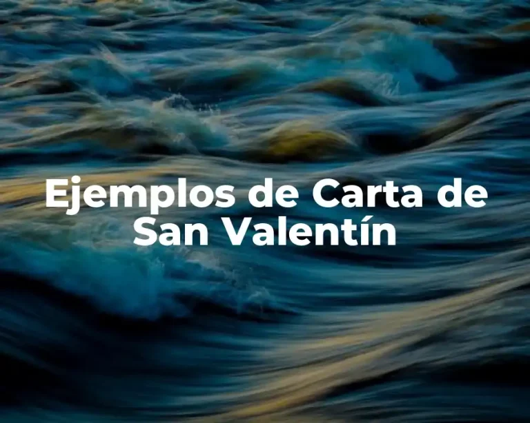 Ejemplos de Carta de San Valentín