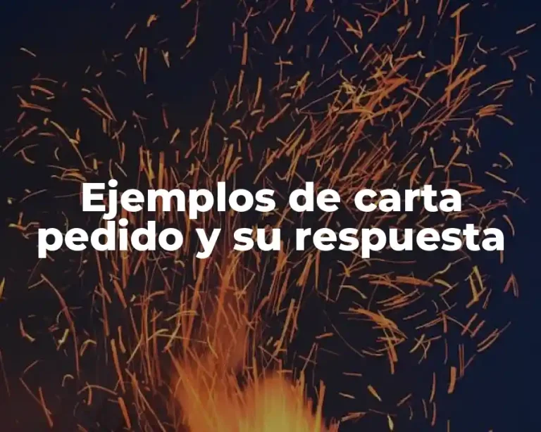 Ejemplos de carta pedido y su respuesta