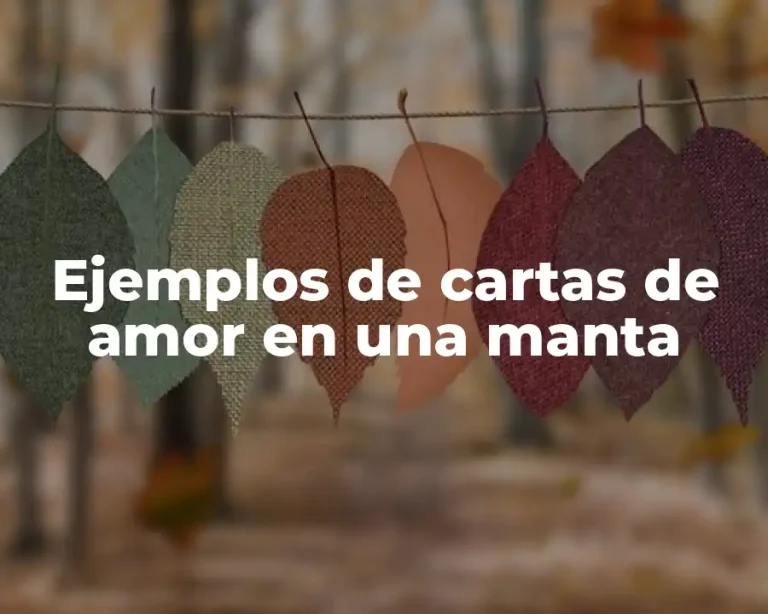 Ejemplos de cartas de amor en una manta