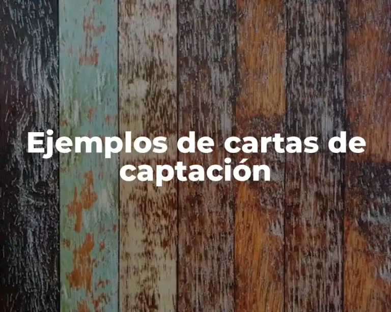 Ejemplos de cartas de captación