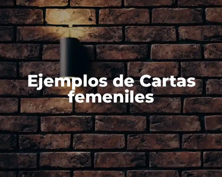 Ejemplos de Cartas femeniles