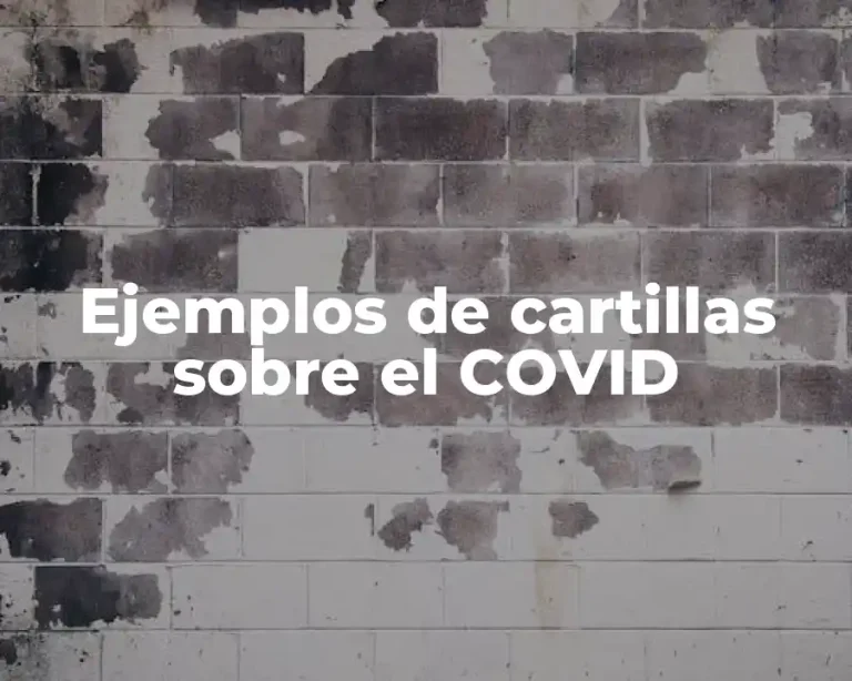 Ejemplos de cartillas sobre el COVID