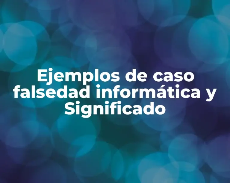 Ejemplos de caso falsedad informática y Significado