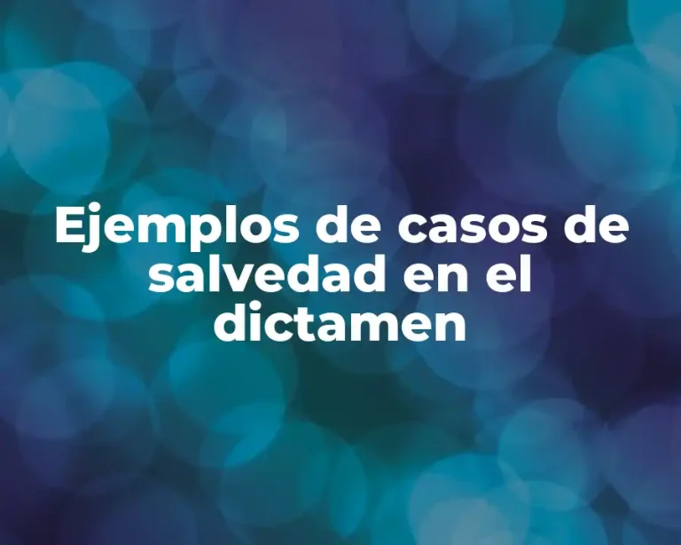 Ejemplos de casos de salvedad en el dictamen