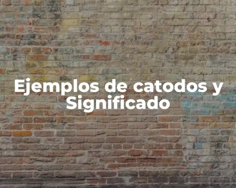 Ejemplos de catodos y Significado