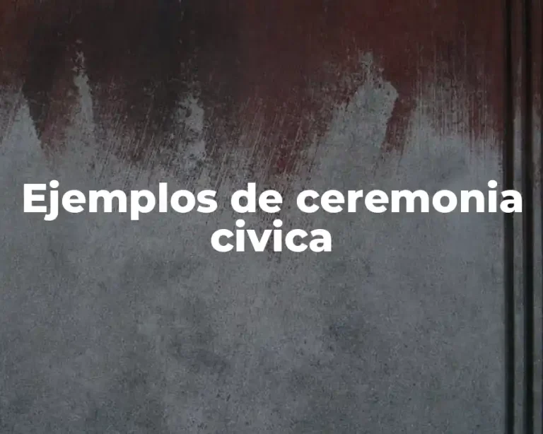 Ejemplos de ceremonia civica