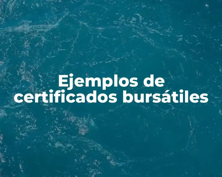 Ejemplos de certificados bursátiles