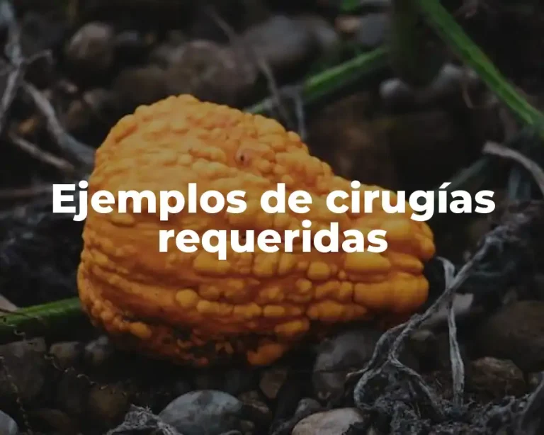 Ejemplos de cirugías requeridas
