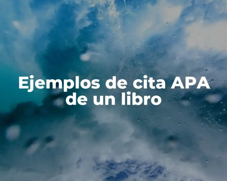 Ejemplos de cita APA de un libro
