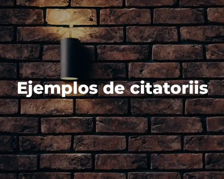 Ejemplos de citatoriis
