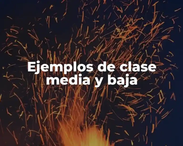 Ejemplos de clase media y baja