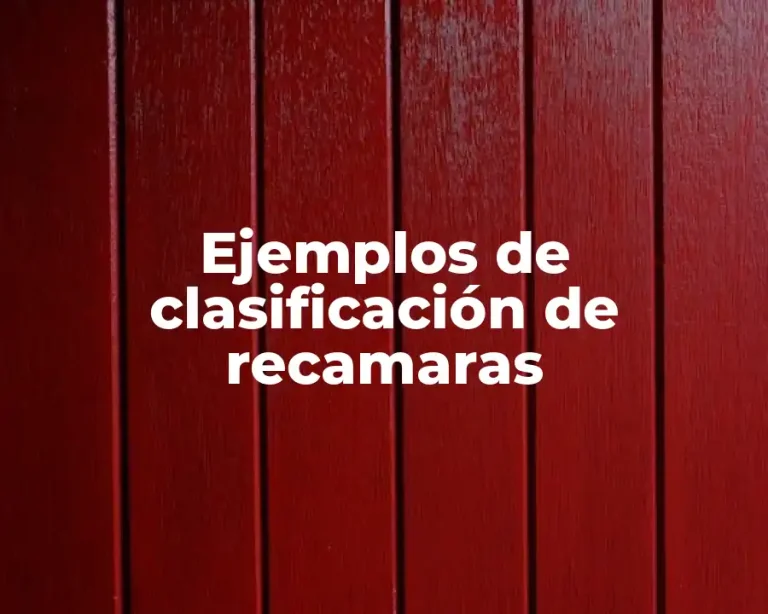 Ejemplos de clasificación de recamaras