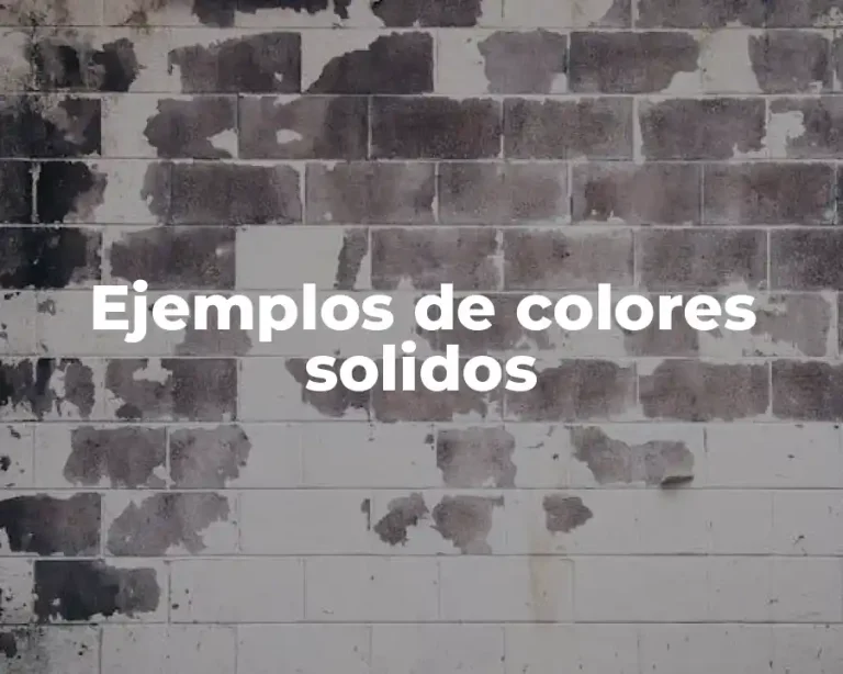 Ejemplos de colores solidos