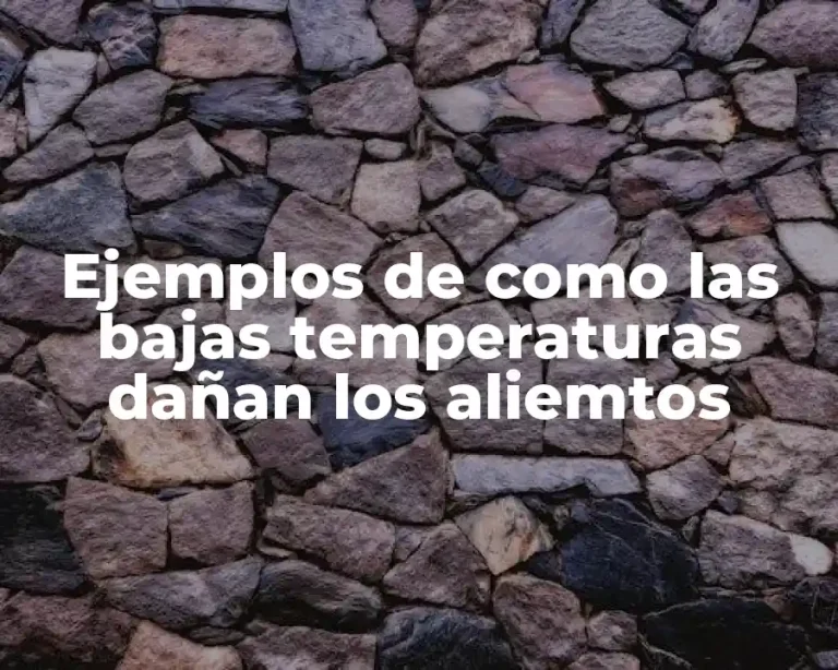 Ejemplos de como las bajas temperaturas dañan los aliemtos