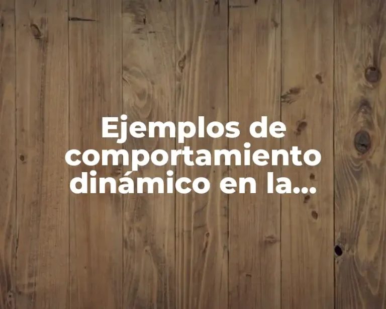 Ejemplos de comportamiento dinámico en la estimulación temprana