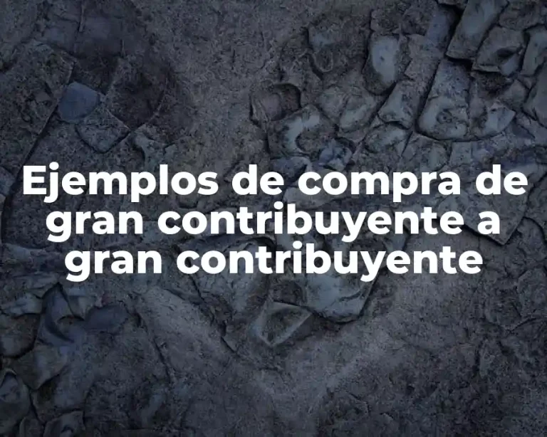 Ejemplos de compra de gran contribuyente a gran contribuyente