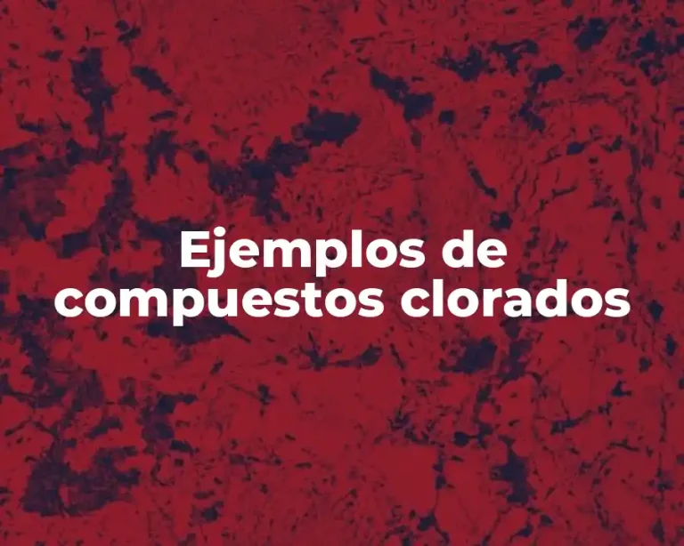 Ejemplos de compuestos clorados