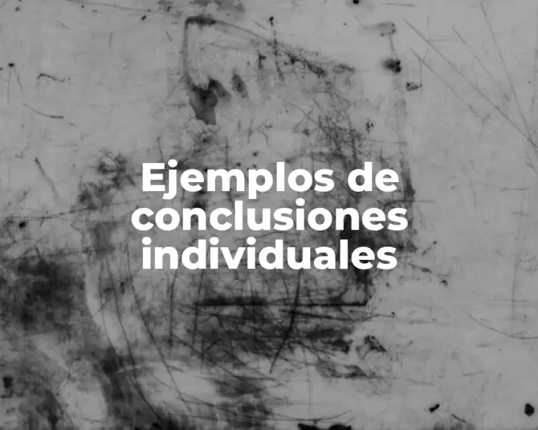 Ejemplos de conclusiones individuales