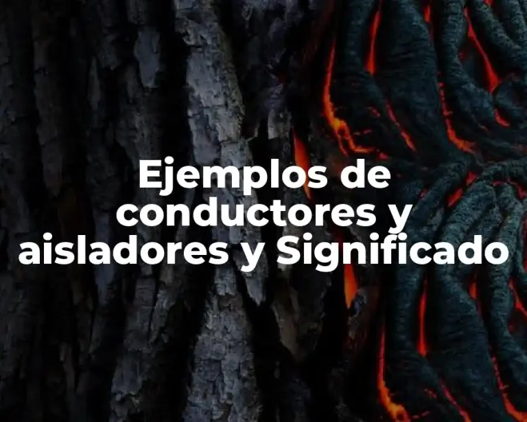 Ejemplos de conductores y aisladores y Significado