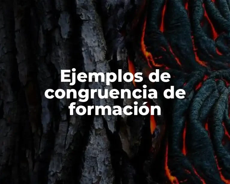 Ejemplos de congruencia de formación