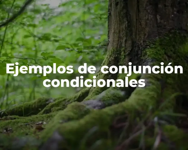 Ejemplos de conjunción condicionales