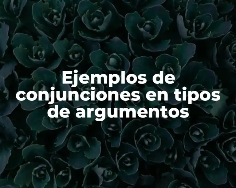 Ejemplos de conjunciones en tipos de argumentos