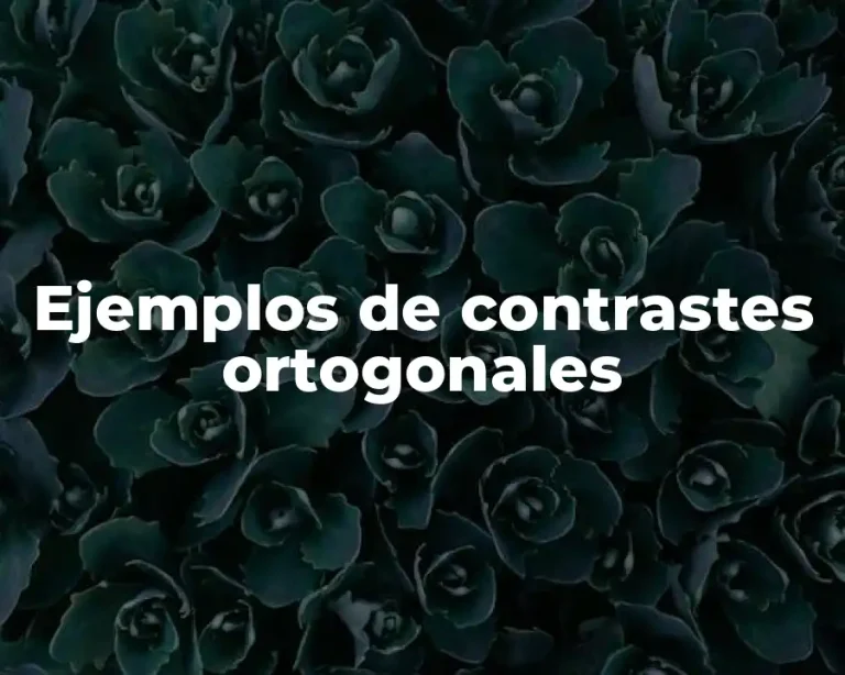 Ejemplos de contrastes ortogonales