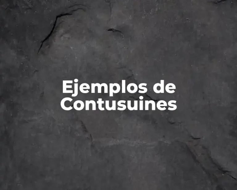 Ejemplos de Contusuines