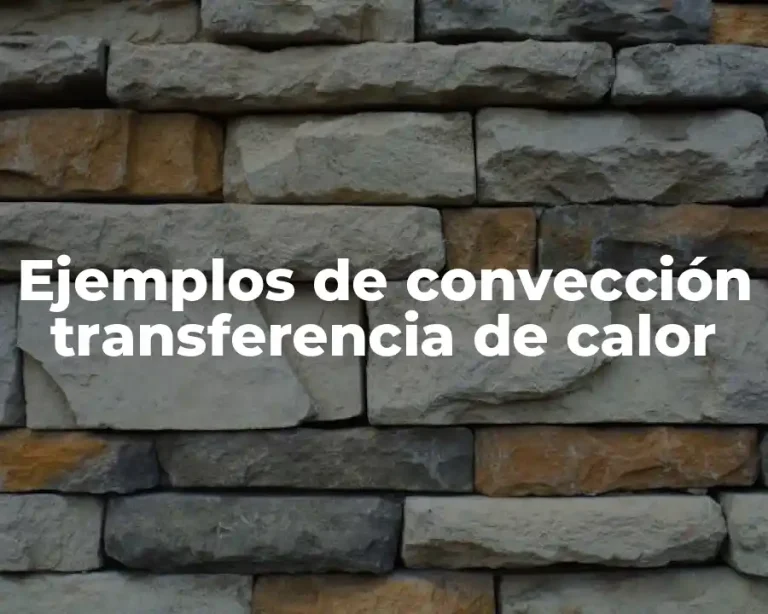 Ejemplos de convección transferencia de calor