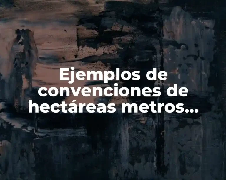 Ejemplos de convenciones de hectáreas metros cuadrados