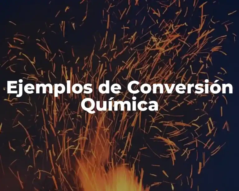 Ejemplos de Conversión Química