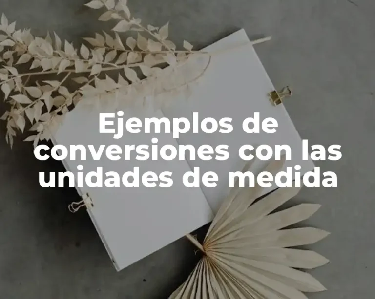 Ejemplos de conversiones con las unidades de medida