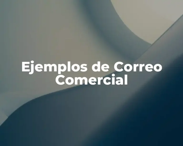 Ejemplos de Correo Comercial