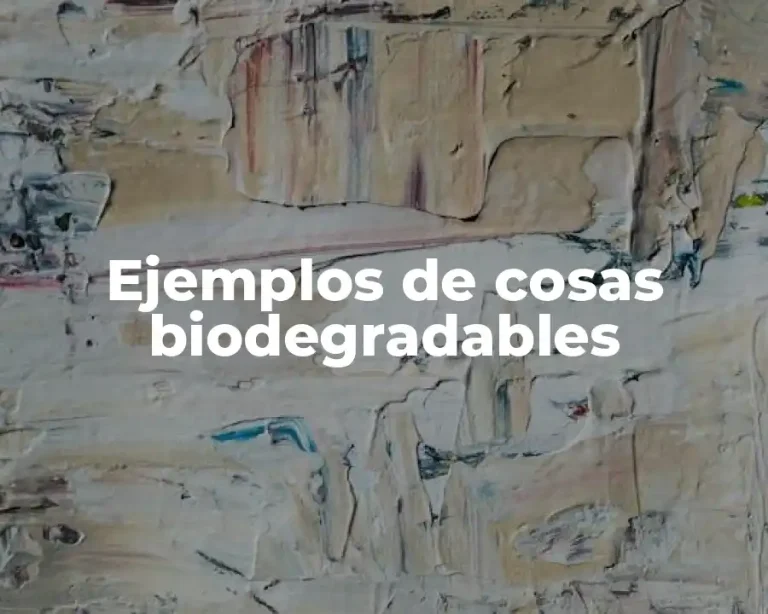 Ejemplos de cosas biodegradables