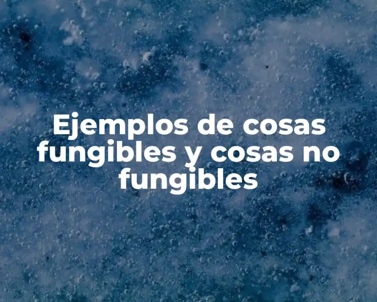 Ejemplos de cosas fungibles y cosas no fungibles