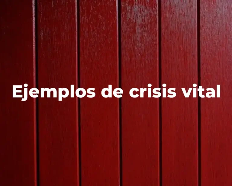 Ejemplos de crisis vital