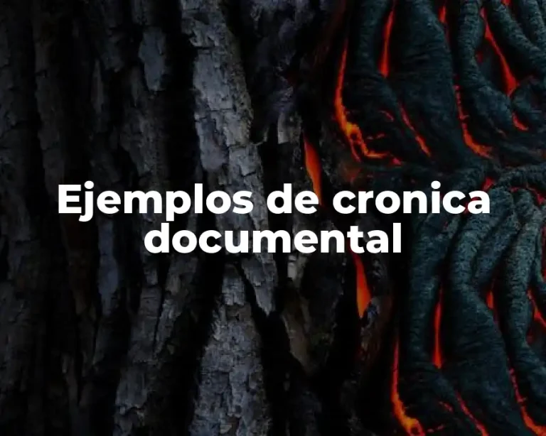 Ejemplos de cronica documental