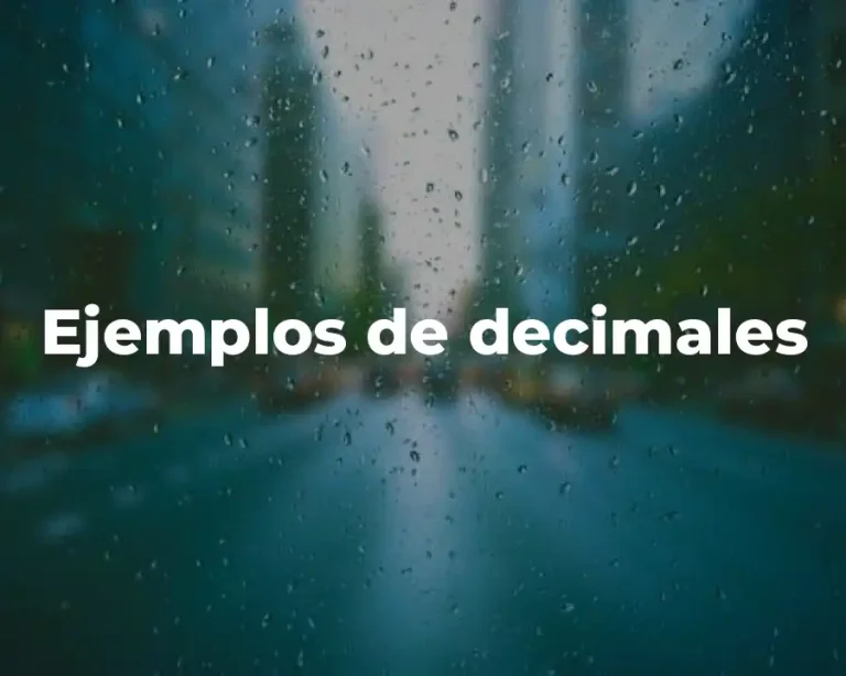 Ejemplos de decimales