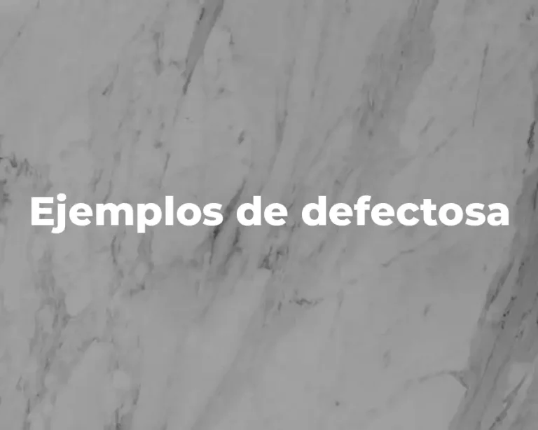 Ejemplos de defectosa